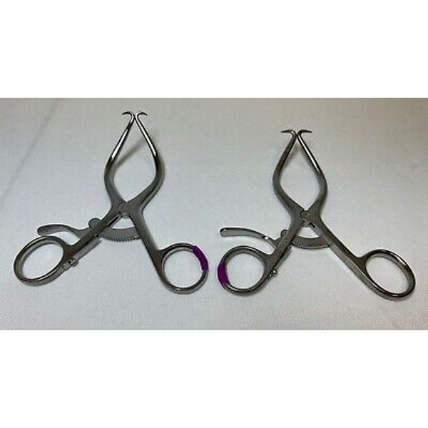 Lot Of 2 Pilling Towel Clamp Forceps Surgical Neurology Orthopedics