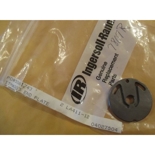 New Genuine Part for INGERSOLL-RAND 7807R Air Drill: Rear End Plate LA411-12