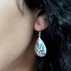 Ancient Wisdom Shell & Silver Earrings - Dragonflies - Abalone