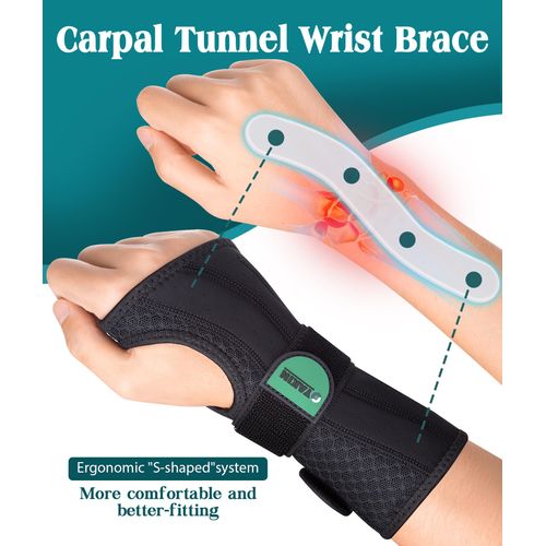 Oyakin Wrist Brace for Carpal Tunnel Night Support, Adjustable Wrist Splint for Tendonitis, Arthritis, Sprains, Wrist Pain Relief, Comfortable Hand Brace for Men and Women Right Left Hand
