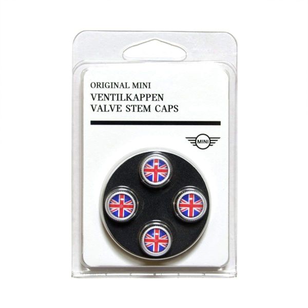 [US Mini Direct Genuine] Mini Union Jack Valve Caps * All Models All Year Fit