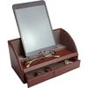 Celino® Tan Charging Valet with Brown Checker Cotton Lining