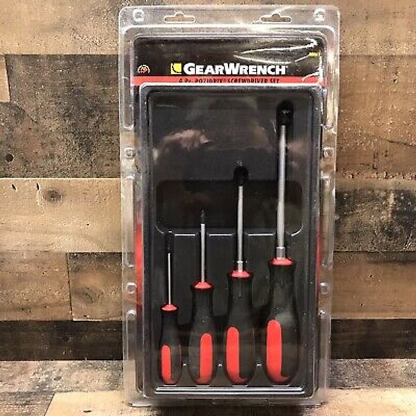 Gearwrench 4pc Phillips Pozidriv Screwdriver Set w/ Tri-Lobe Ergo Handles 80061