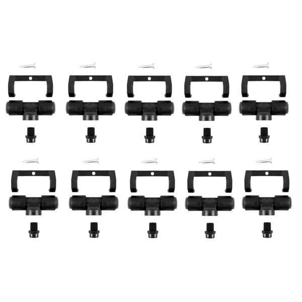 Misting Nozzle Tee Assembly 3/8" Push-in with Poly Filter 3GPH 10 pack