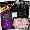 60th Birthday Party Invites & Envelopes - Personalised (Click customize now for prices)