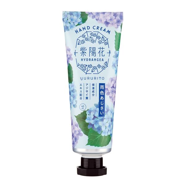 Yurutto Hydrangea Hand Cream, Rainy Color, 1.4 fl oz (40 ml)