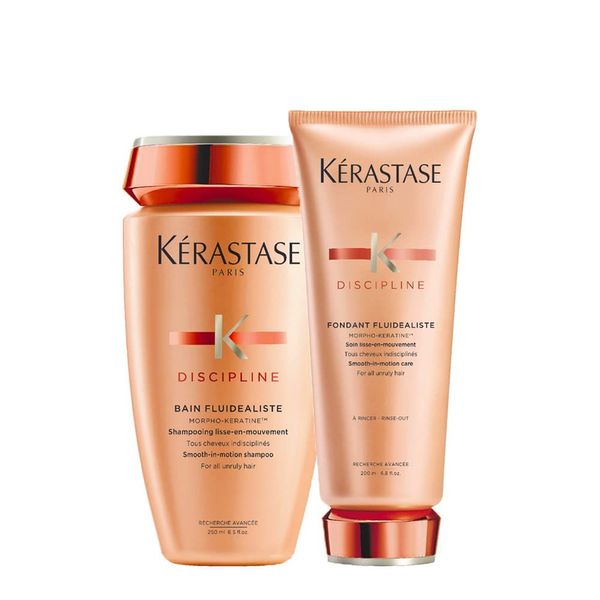 Kerastase Discipline Bain Fluidealiste Shampoo 250ml & Fondant Fluidealiste 200ml (Shampoo & Conditioner) Duo