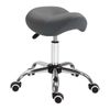 Hydraulic Adjustable Rolling Massage Salon Stool Spa Saddle Chair, Gray