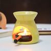 Warmself Green Ceramic Essential Oil Burner Tealight Candle Holder Decorative Aroma Diffuser