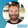 SAFEKO Disposable Honeycomb Nylon Beard Nets | Breathable, Durable | 100 Count [BLACK | 18"]