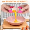 Egg Cracker Tool | Easy Shell Egg Opener | Handheld Egg Seperator Tool | Perfect for Baking, Scrambled Eggs & Omelets – No Mess, No Shell Pieces (Pink - 1 Pc)