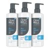 DOVE MEN + CARE Advanced Care Face + Body Cleanser Dry Repair 3 Count for Dry Skin Cleanser with Smooth Shea Butter 16.9 oz