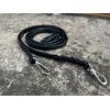 Equipride Leather Reins For Working Hunter Bridle with Quick Release Snap Hooks (Full, Black)