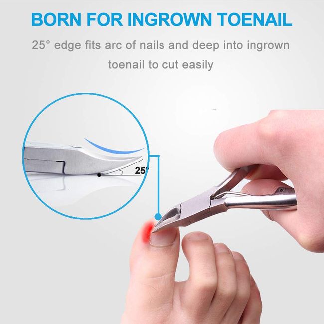 Toe Nail Clipper for Ingrown or Thick Nails- Toenails Trimmer and  Professional Podiatrist Toenail Nipper for Seniors with Surgical Stainless  Steel