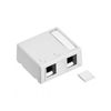 Leviton 41089-2WP 10 Pack 2-Port Surface-Mount QuickPort Box Plenum Rated, White