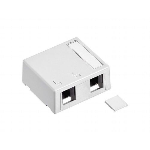 Leviton 41089-2WP 10 Pack 2-Port Surface-Mount QuickPort Box Plenum Rated, White