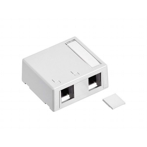 Leviton 41089-2WP 10 Pack 2-Port Surface-Mount QuickPort Box Plenum Rated, White