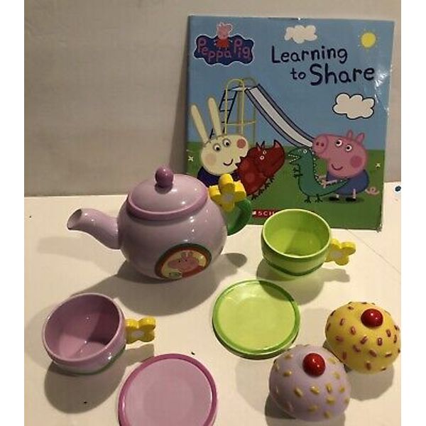 “Peppa Pig Tea Set” Pink Teapot Pouring Sounds Tea Party (o)