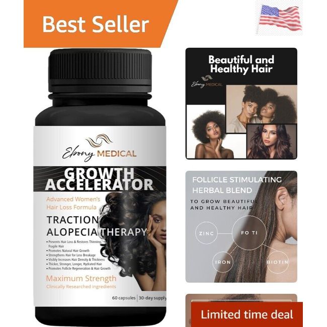 Ebony Medical Hair Regrowth Supplement for Traction Alopecia - Supports Hair ...