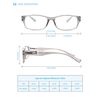 HEEYYOK Mens Reading Glasses Rectangular Frame +4.00 Readers Glasses For Men Spring Hinge Black Grey Blue Tortoise