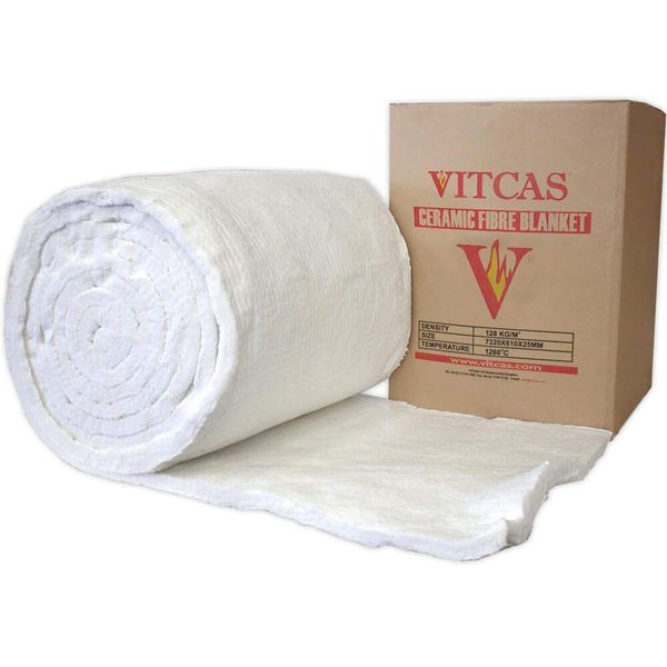 VITCAS 1260°C 25mm Ceramic Fibre Blanket - Kiln Furnace Forge - Premium Quality – No Chemicals – Heat Resistant - Excellent Insulation - Quick to Repair - Sound Damping Properties