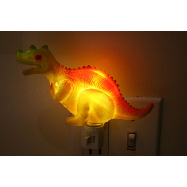 BrittaProducts Dinosaur Night Light - LED Night Light - Carnotaurus