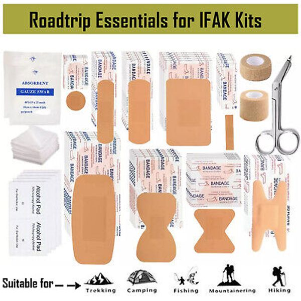 65 Pcs First Aid Kit Medical Emergency Trauma Military Survival Travel Portable