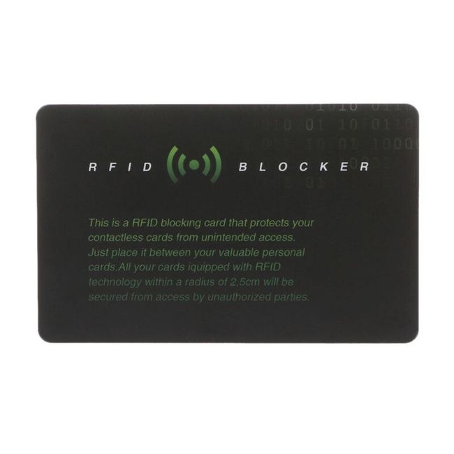 RFID Blocking Card NFC Contactless Cards Protection, 1 Card Protects Your  Entire Wallet - China RFID Blocking Card, RFID Protection Card