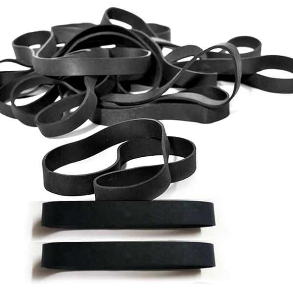 Gsrhzd 30 PCS Rubber Band, Black Elastic Bands, Suitable for File Organization in Home or Office(Black)