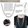 Silver Link Chain Mens Stainless Chain Non Tarnish Silver Chain