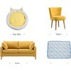 NACOCO Dog Cooling Mat Yellow Egg Washable Cooling Pad 38.5x 27.5 Easter NEW Cat