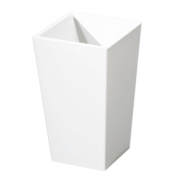 Shinkigosei S-28 Tonbo Uneed Kakus Square Wastebasket, Trash Can, Hides Trash, 1.5 gal. (5.5 L), White, W x D x H 6.7 x 6.7 x 11.0 in (17 x 17 x 28 cm), w/ Lid, Made in Japan