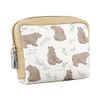 Flower Ring Box Pouch Bear Pattern GPO0303-WH (White)