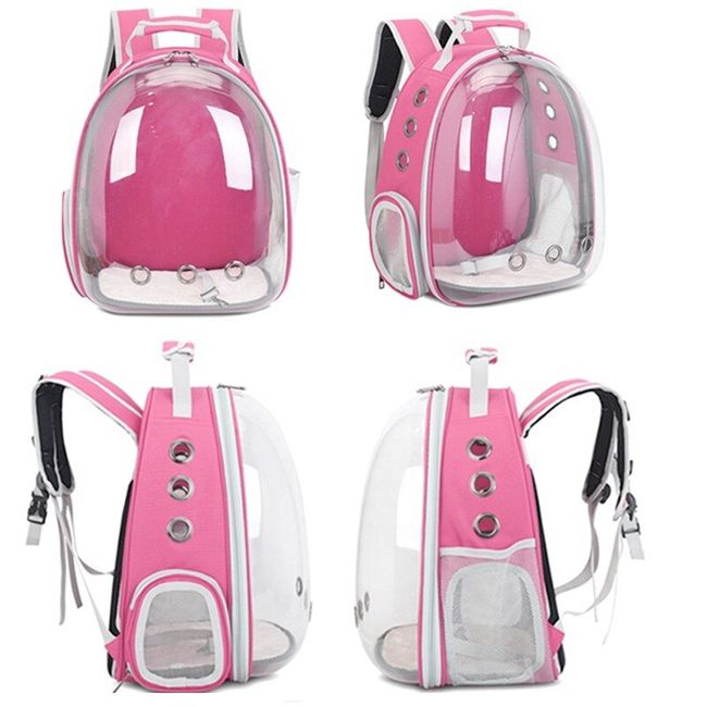 Pink Breathable Cat Carrier Backpack Pet Cat Small Dogs Outdoor