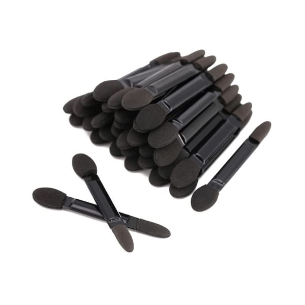 DFsucces Eyeshadow Brush, Sponge Tip, Disposable, Double Eyeshadow Brush, Portable, Convenient, Makeup, Business Trip, Travel, Portable, Commercial Use, 50 Pieces
