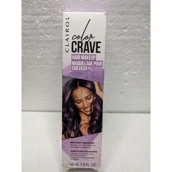 Clairol Color Crave Temporary Hair Color Makeup, Brilliant Amethyst 45ml