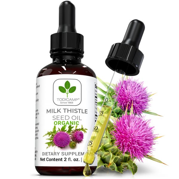 USDA Organic Milk Thistle Seed Oil by TODIC - 100% Cold Pressed Milk Thistle Oil