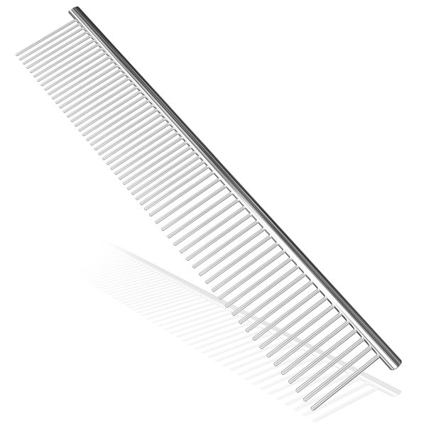 Latuna Pet Comb, Dog, Cat Brush, Comb, Trimming, Both Eyes, Comb, Chisel Removal, Massage, For Beginners, Leather Case