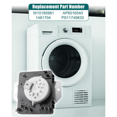 W10185981 WPW10185981 Dryer Timer Compatible with Whirlpool Maytag Kenmore Crosley Amana MGDC215EW2 WGD4815EW2 WGD4950HW0 WGD4800XQ4 WGD4850XQ0 WGD5200VQ1, Replace AP6016540 1481704 PS11749830