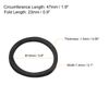 Sourcing Map 100 Pack Black Rubber Elastic Band 15mm x 1.4mm