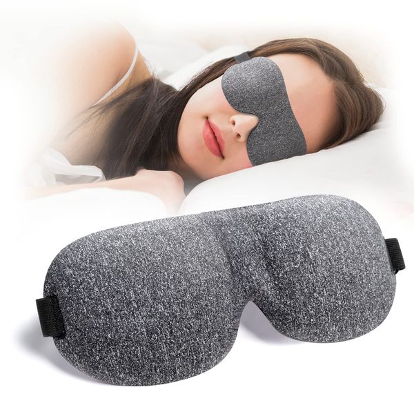 NEWVANGA Sleep Mask for Back and Side Sleeper, 100% Block Out Light, Eye Mask Sleeping of 3D Night Blindfold, Ultralight Travel Eye Cover