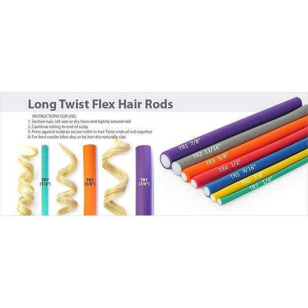 Annie 01199 Soft Twist Rollers, Green, 6 Count