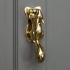 Polished Solid Brass Squirrel Door Knocker Front Door Furniture - Supplied with Fixings
