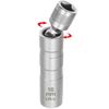 0.6 inch (16 mm) Oscillating Plug Wrench, Socket, 3/8, Hex, 12 Angle, Universal Joint, Magnet, Thin-walled, Magnet, Plug Replacement, Dedicated Tool, Spark Plug, Universal Socket, 360 Degree Rotation