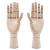 ENN LLC Drawing Doll, Wood, Hand Model, Wood Doll, Jointable, Both Hands (Both Hands)