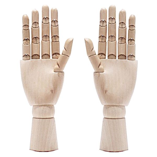 ENN LLC Drawing Doll, Wood, Hand Model, Wood Doll, Jointable, Both Hands (Both Hands)