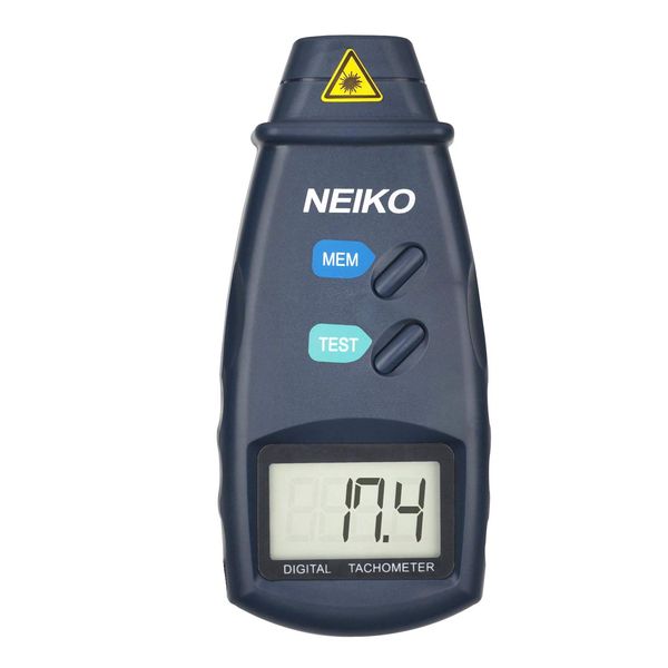 NEIKO 20713A Digital Tachometer, Noncontact Laser Photo Sensor with 2.5 to 99,999 RPM Accuracy, RPM Gauge Marker with Batteries Included