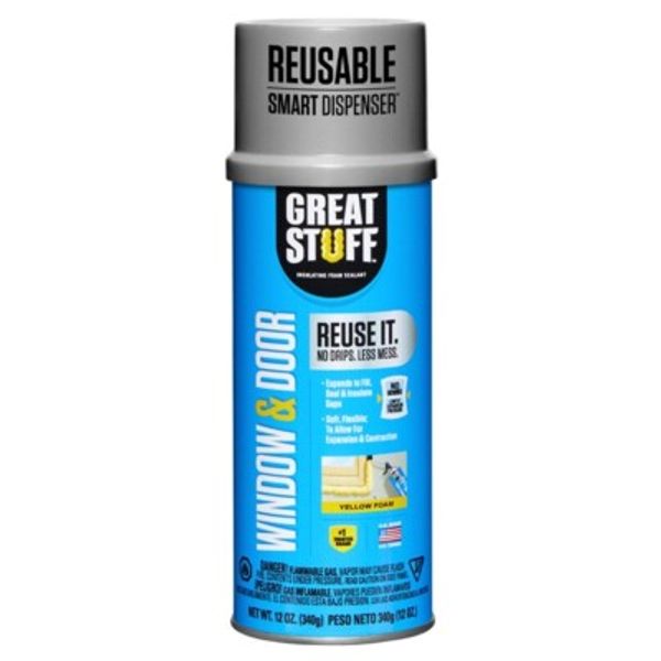 Great Stuff Smart Dispenser Yellow Polyurethane Insulating Foam Sealant 12 oz