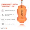 ZONE3 Recycled Swim Safety Buoy/Tow Float (Orange)