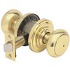 SCHLAGE Andover Privacy Knob, Andover Rose, Bright Brass